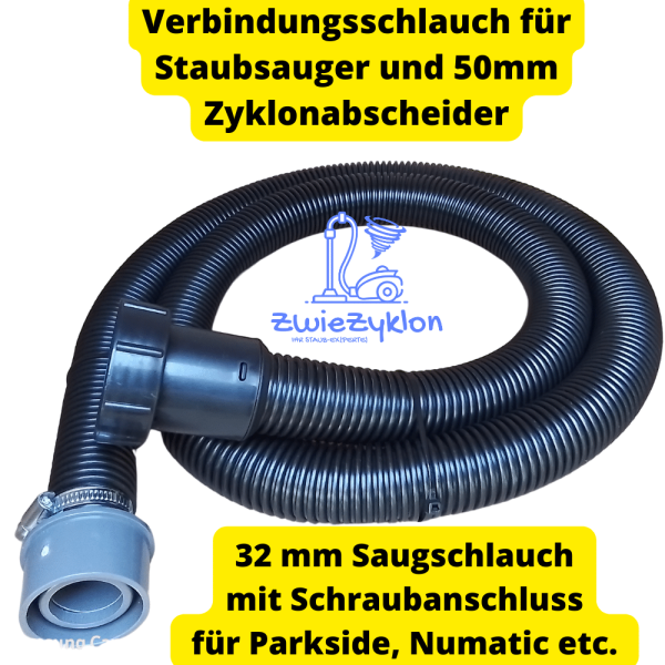 32mm Anschlussschlauch mit Gewinde-Aufnahme/Drehanschluss z.B. Numatic